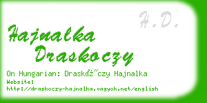 hajnalka draskoczy business card